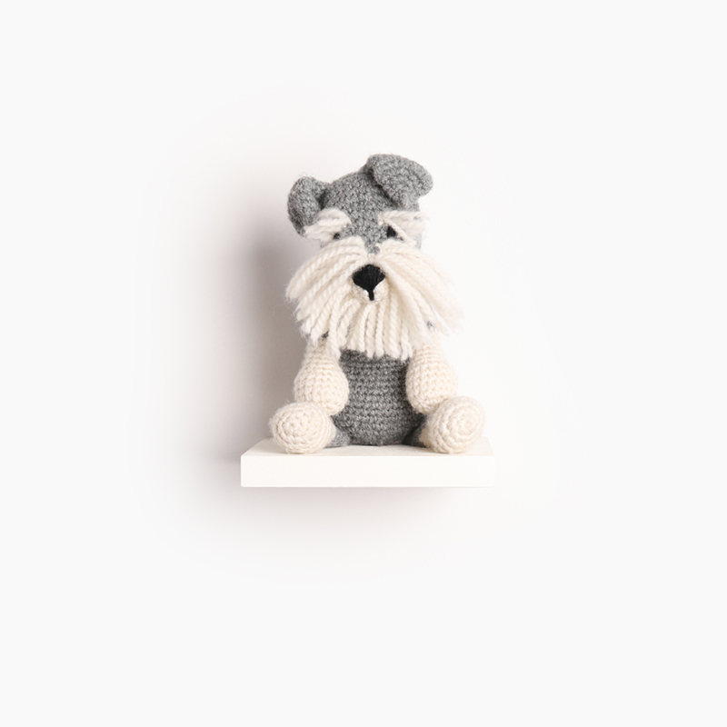 schnauzer dog puppy crochet amigurumi project pattern kerry lord Edward's menagerie